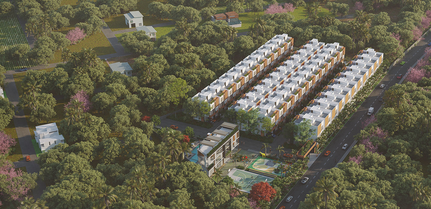 Villa maximizing natural light with large windows